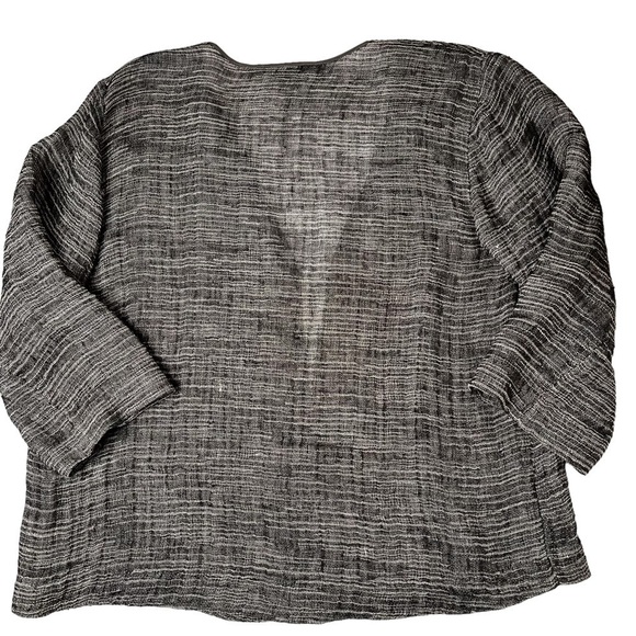 EILEEN FISHER Organic Linen Silk Kimono Open Front Cardigan Jacket Size Small - Picture 10 of 16